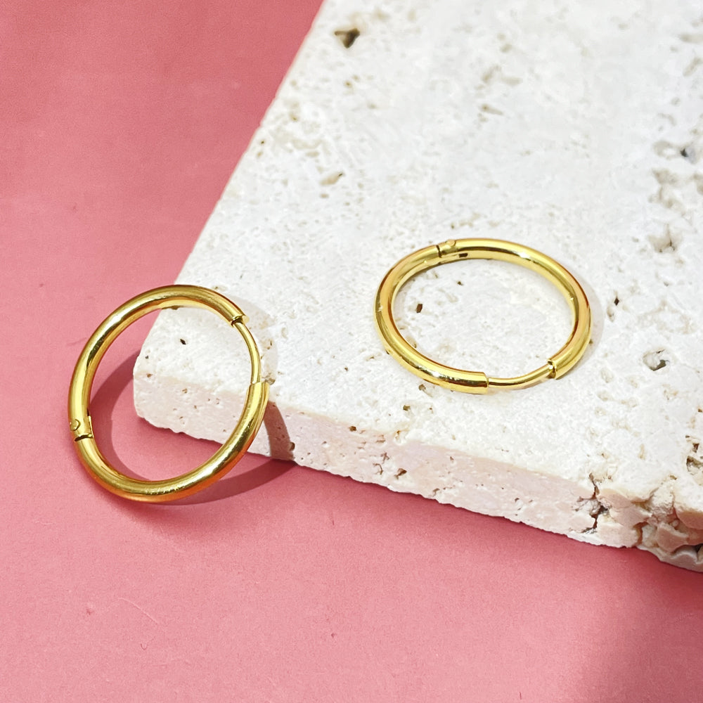 Small circle Hoop Earring Waterproof and Fadeless