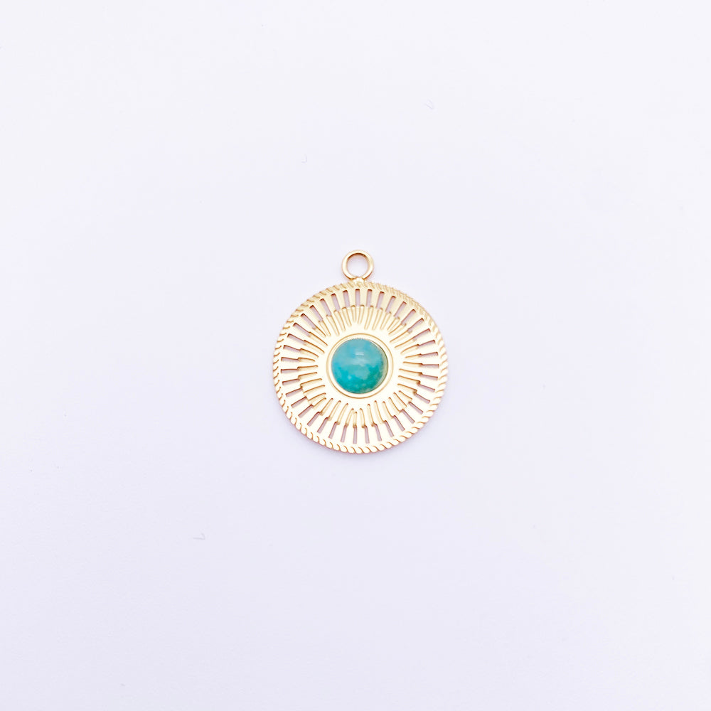 Round gemstone pendants
