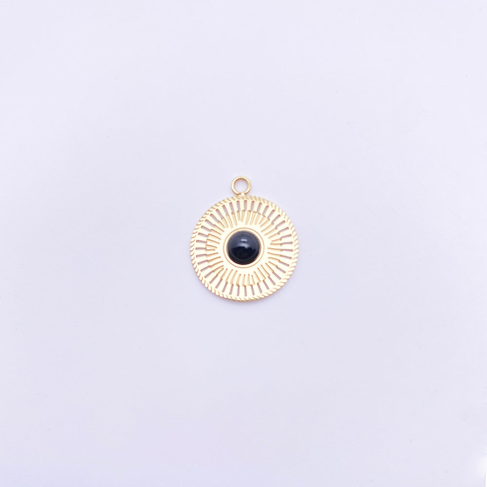 Round gemstone pendants