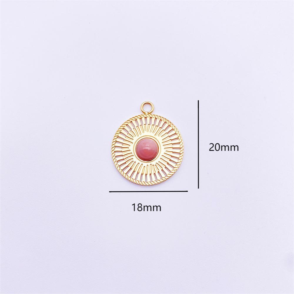 Round gemstone pendants