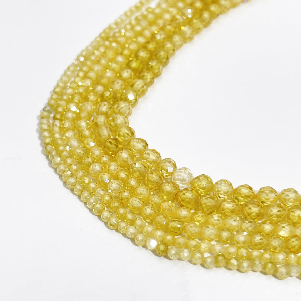Tiny Cubic Zircon Micro Faceted Beads 2mm 3mm 4mm