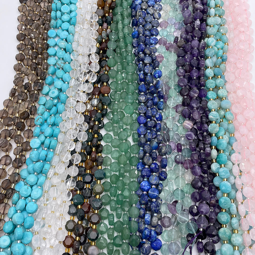 10mm Flat round faceted stones