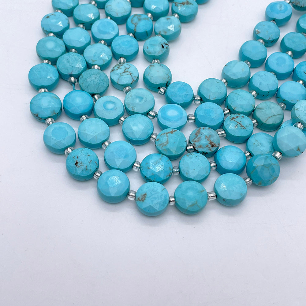 10mm Flat round faceted stones