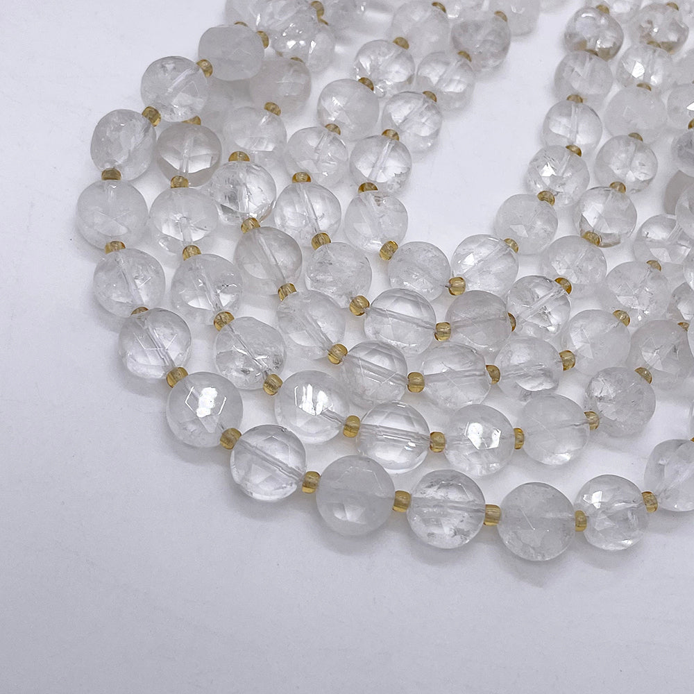 10mm Flat round faceted stones