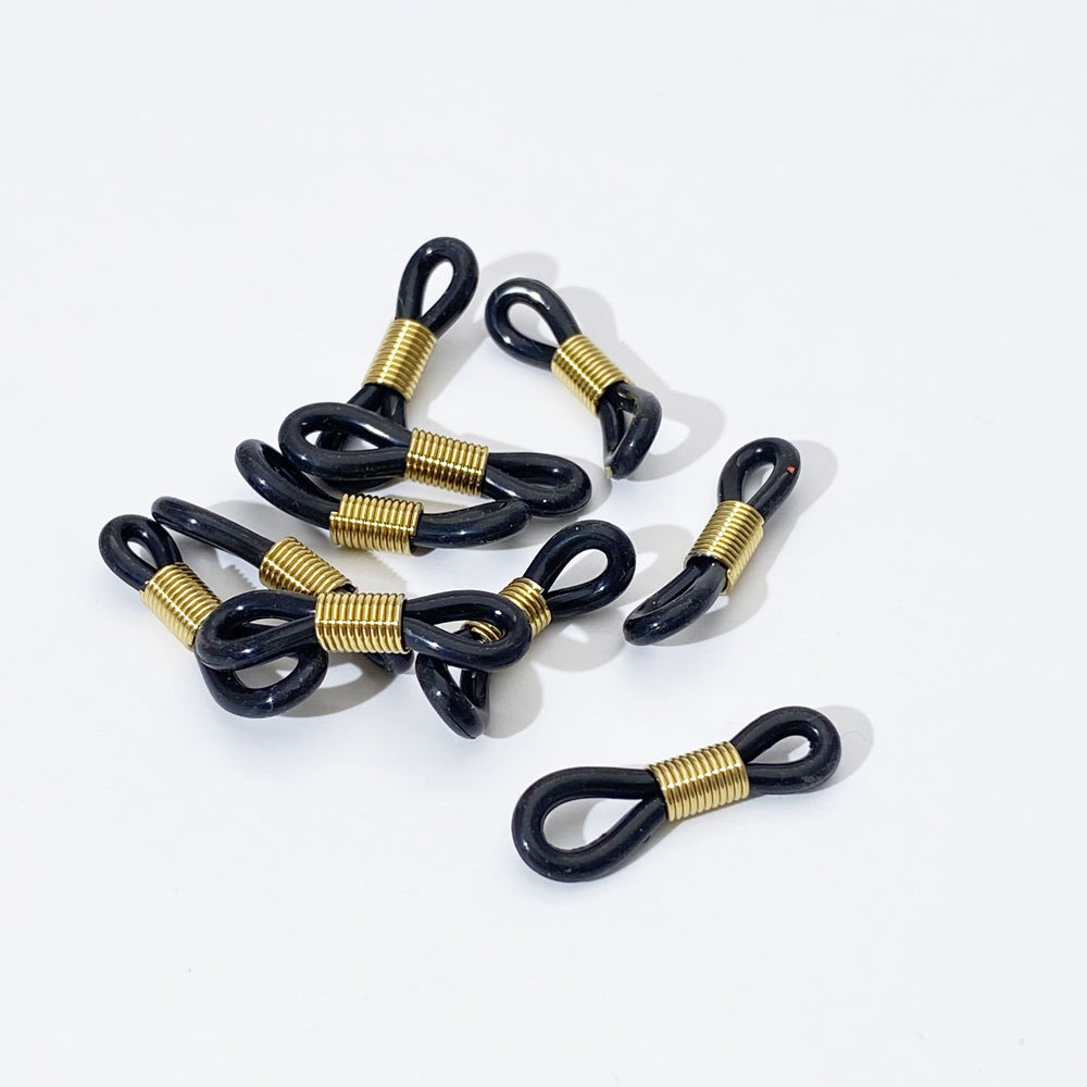 10PCS Black/White eyeglass holder,Rubber Glasses Chain Holders