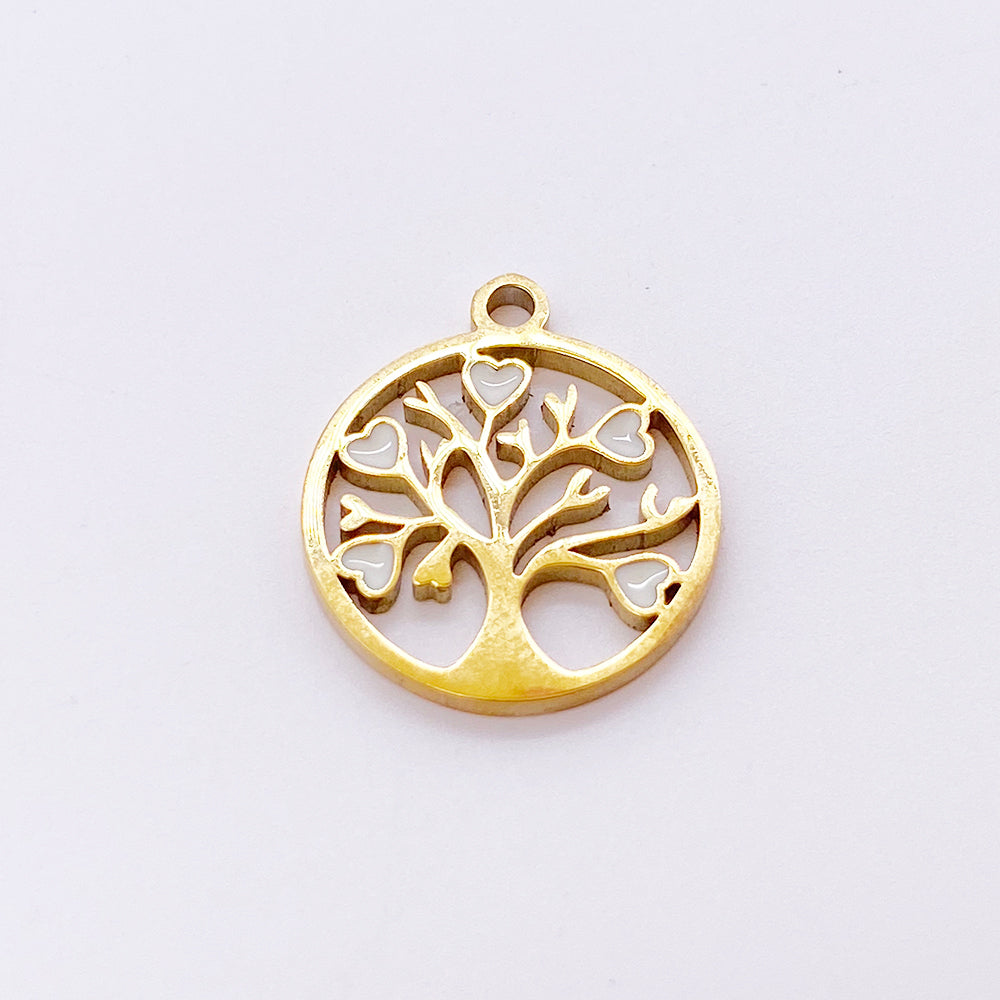 Heart tree charm