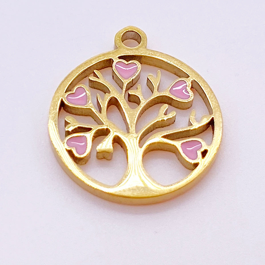 Heart tree charm