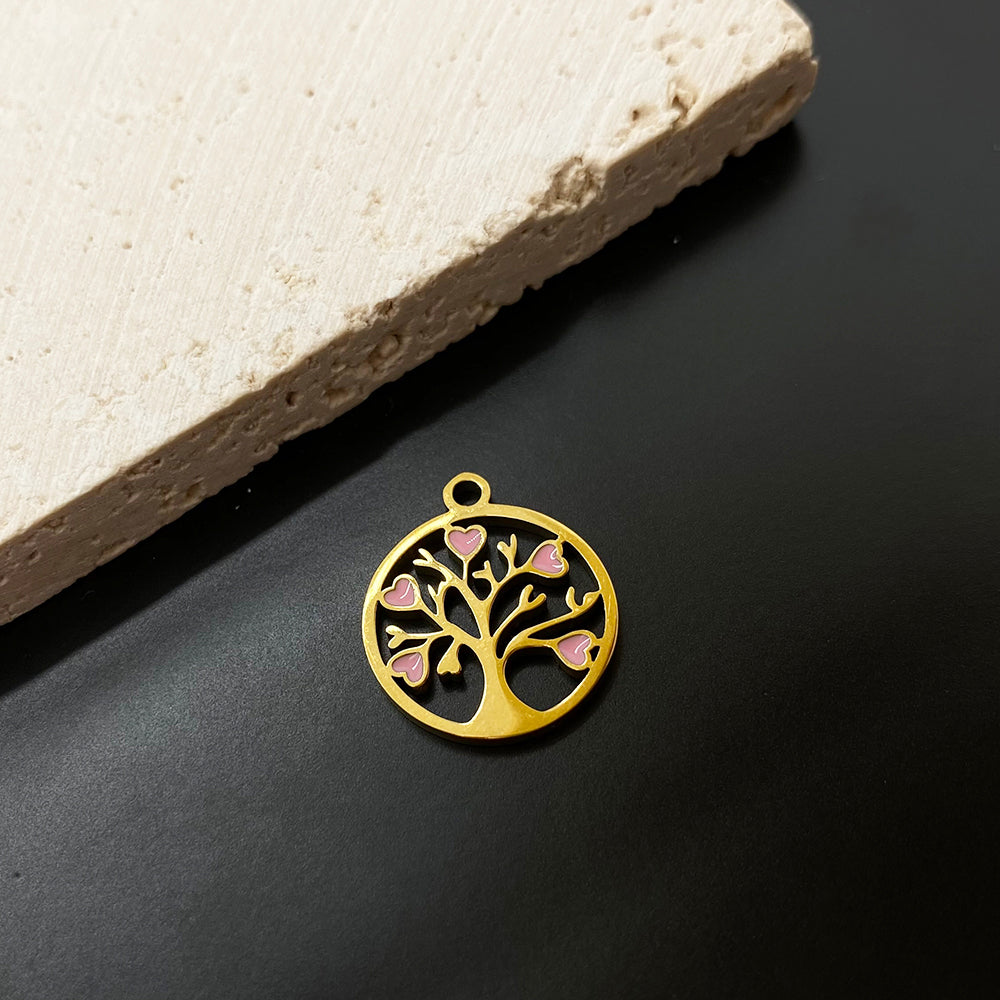 Heart tree charm