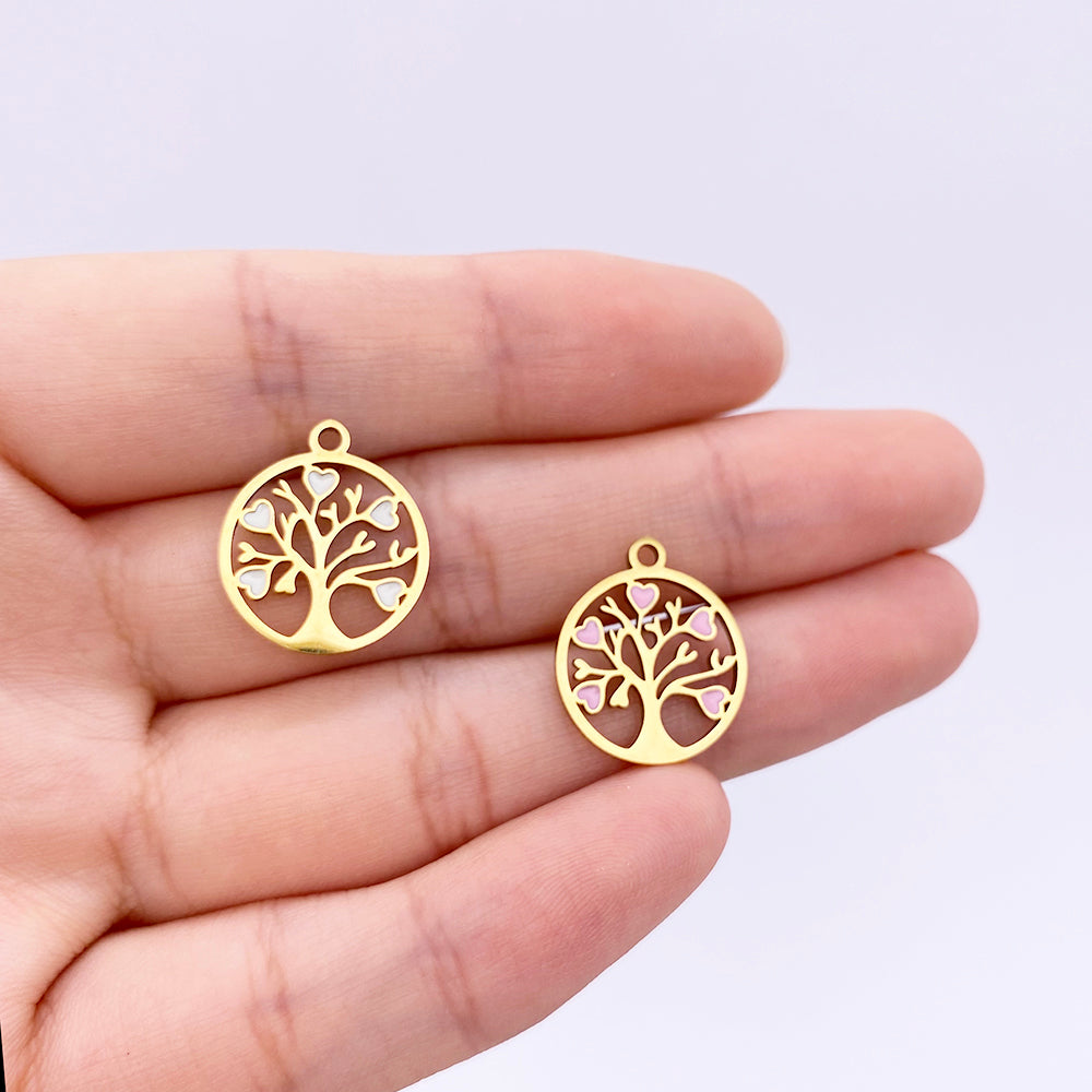 Heart tree charm
