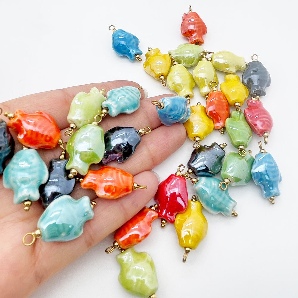 Fish ceramic charm