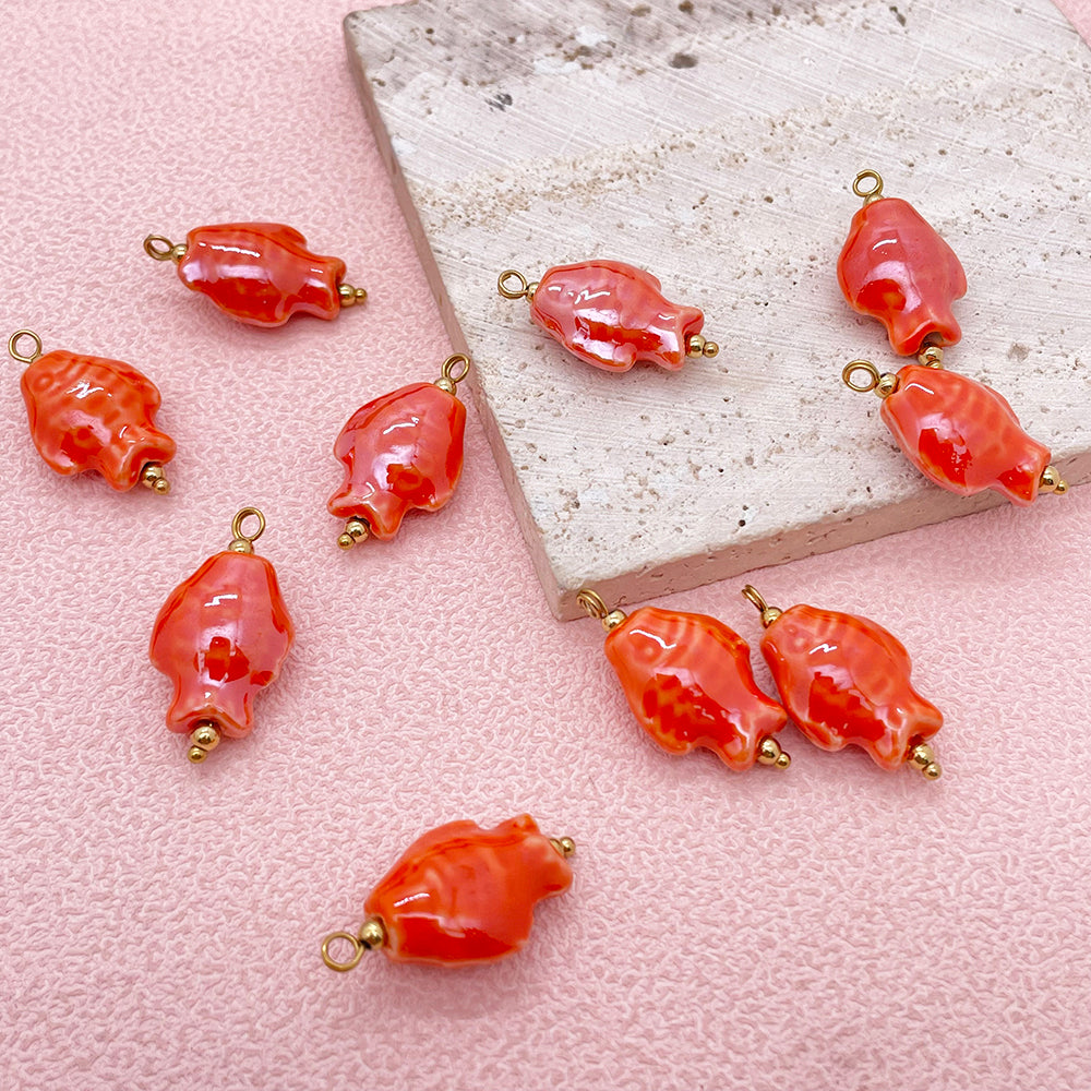 Fish ceramic charm