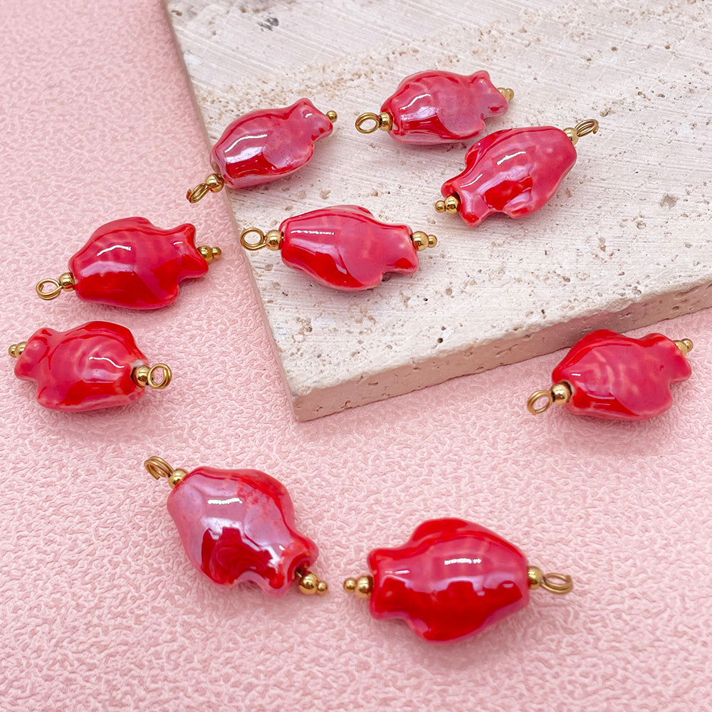 Fish ceramic charm