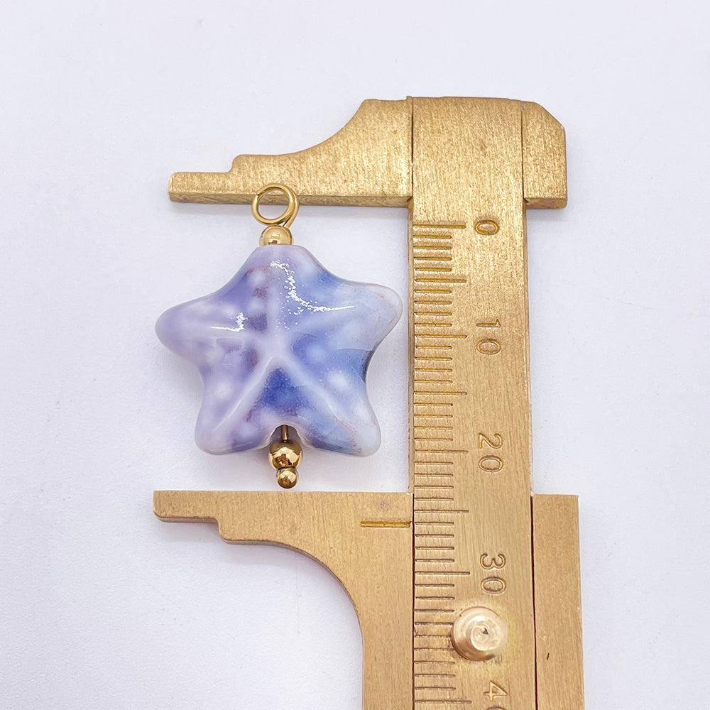 Purple ceramic charm