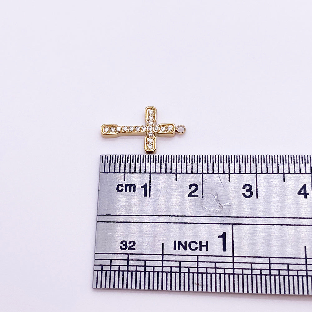 5632 Diamond cross charm
