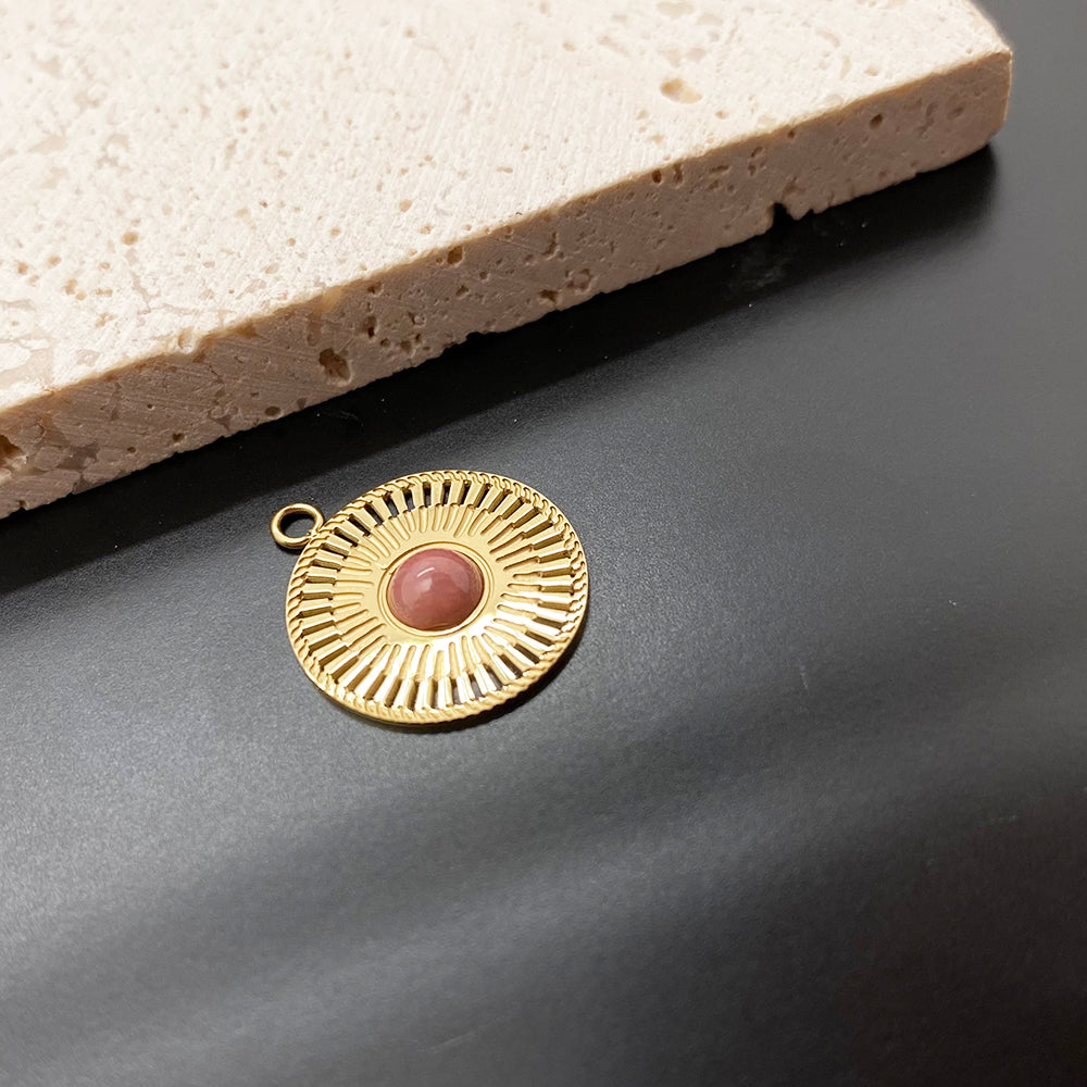 Round gemstone pendants