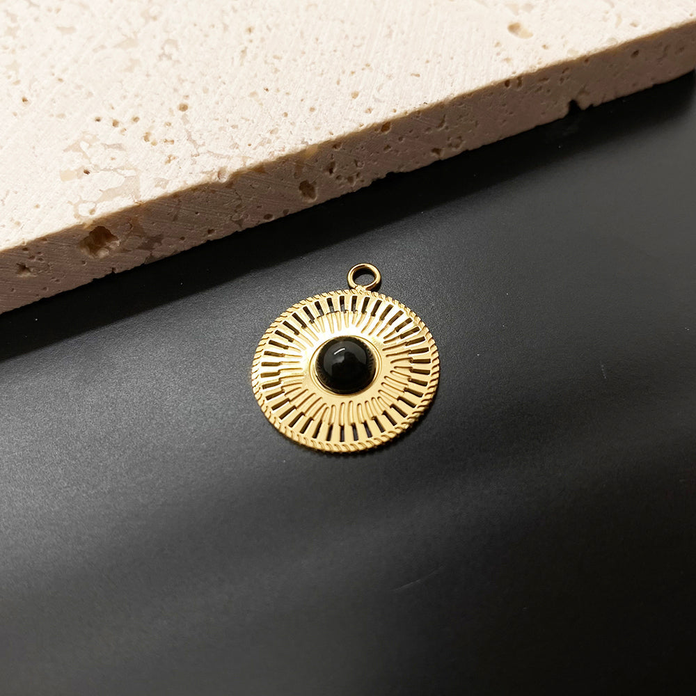 Round gemstone pendants