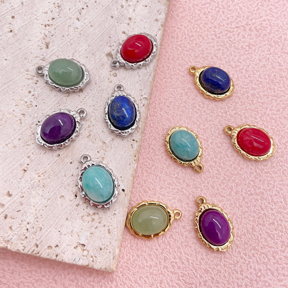 0946 Nature stone charm