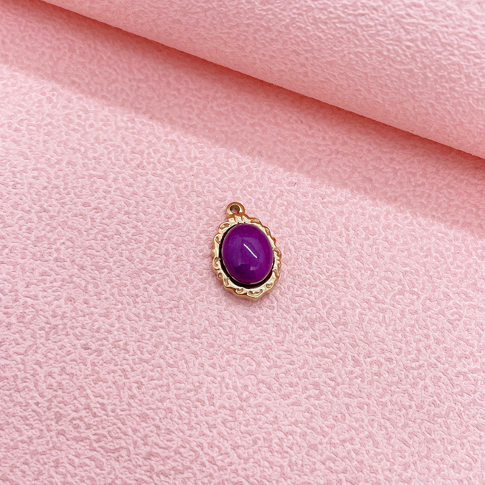 0946 Nature stone charm