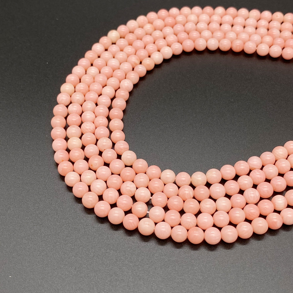 Natural Sea bamboo coral round bead