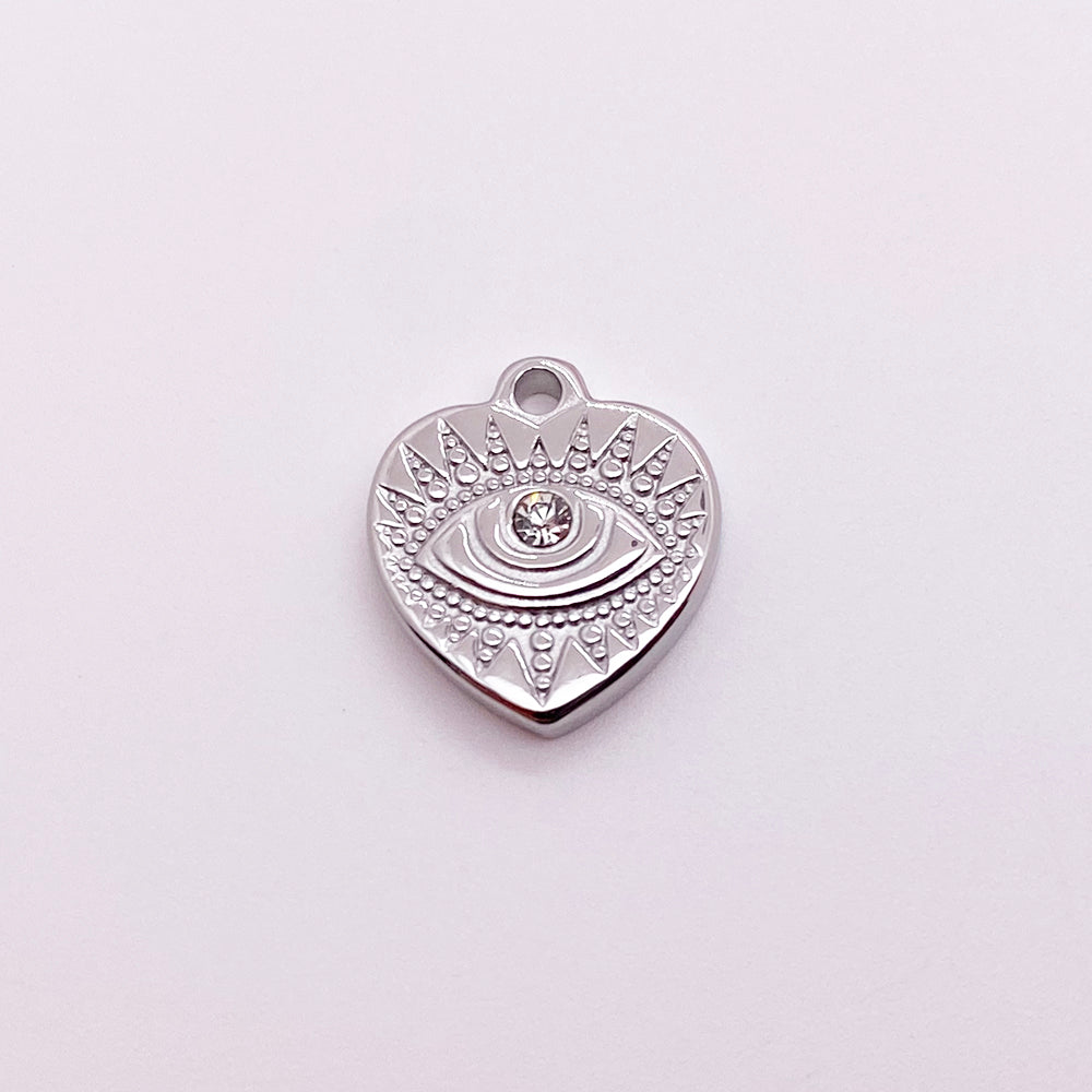 5737 Evil eye heart charm