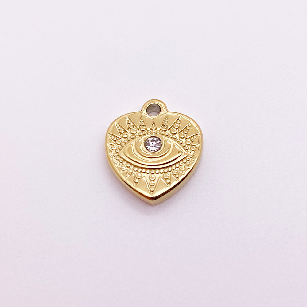 5737 Evil eye heart charm