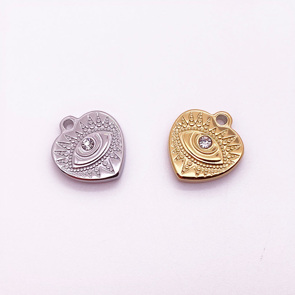 5737 Evil eye heart charm
