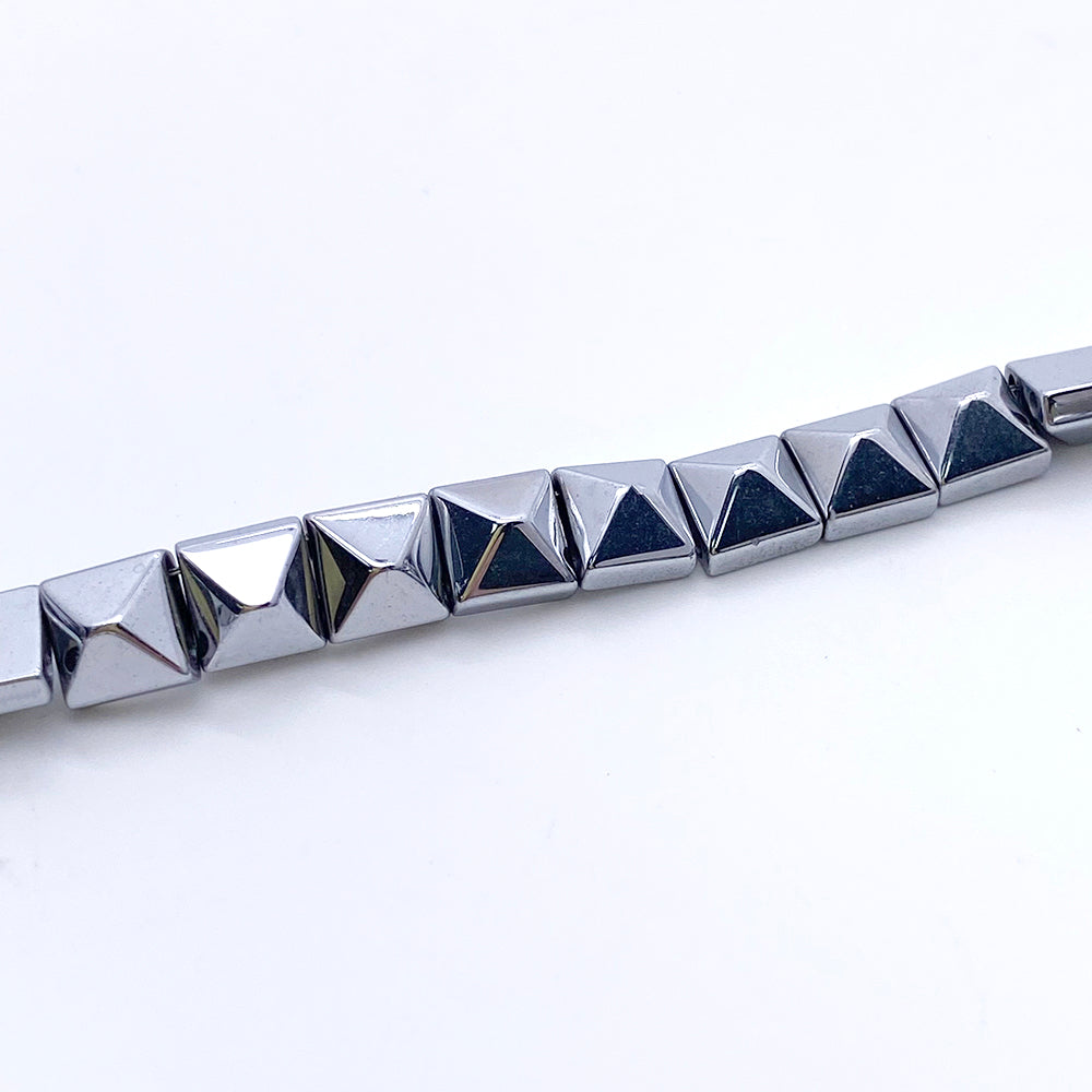 6mm Square Hematite Beads