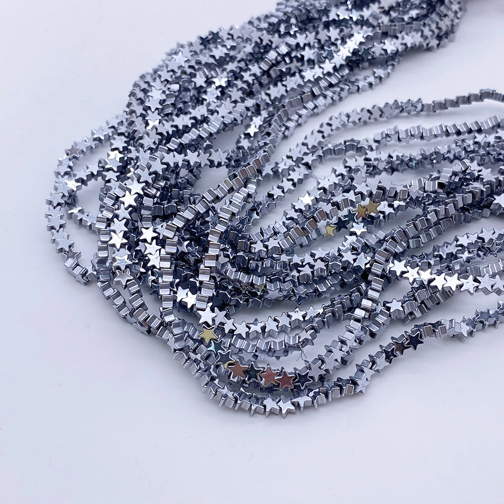 4*2mm Stars Hematite Beads