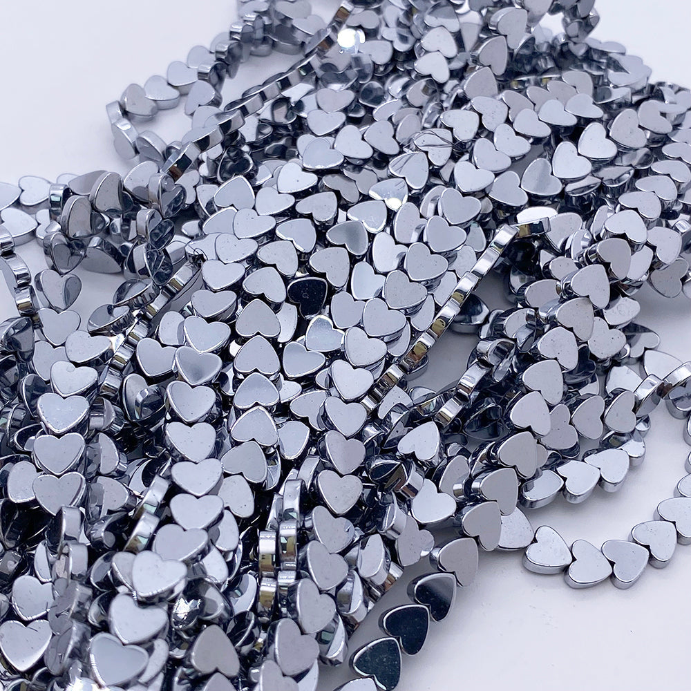 6*2mm Heart Hematite Beads