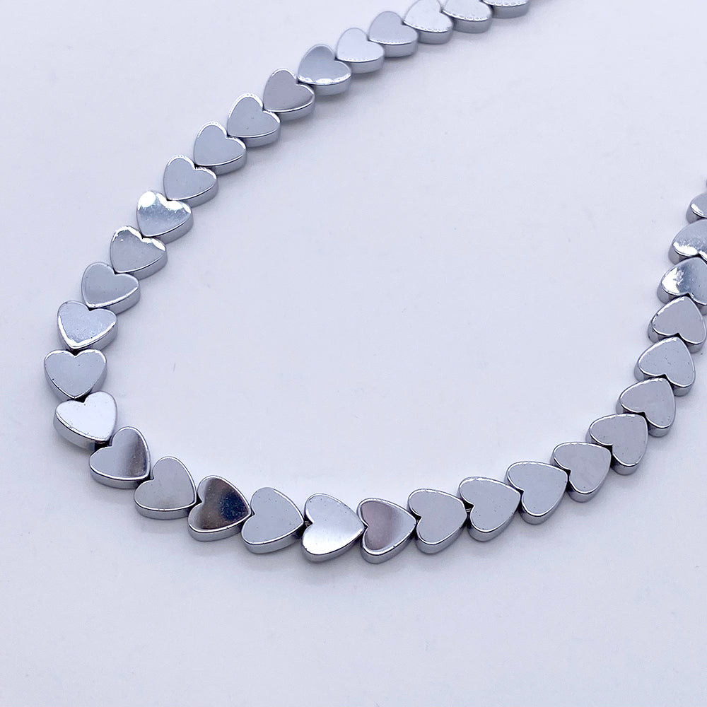 6*2mm Heart Hematite Beads