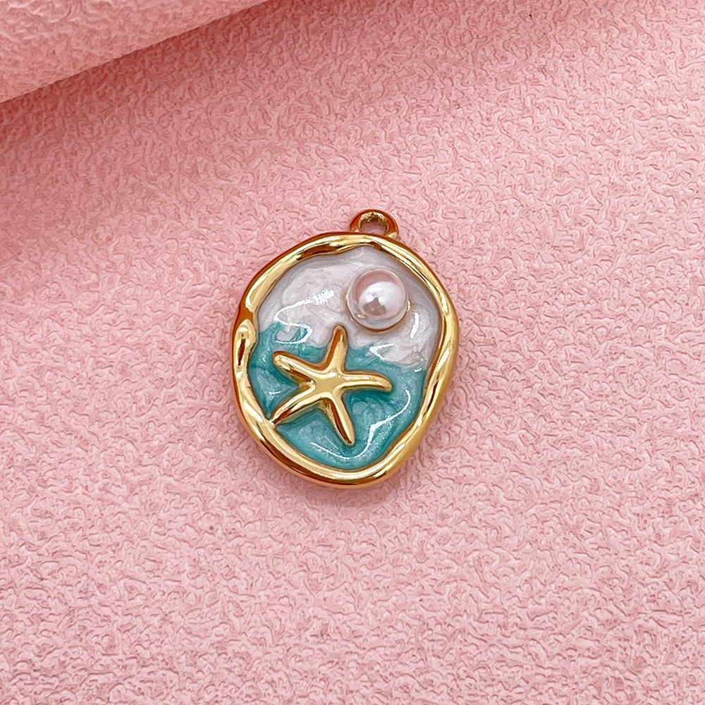 51534 Enamel starfish charm