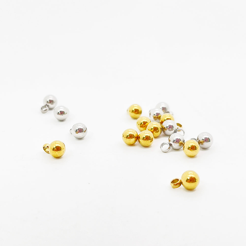 20Pcs/pack Single loop soild beads pendant charm