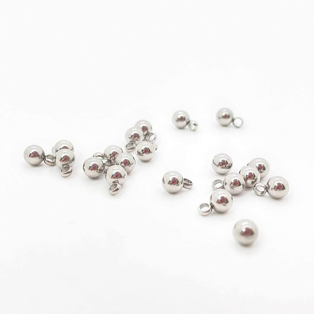 20Pcs/pack Single loop soild beads pendant charm