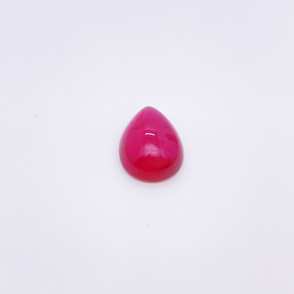 Red corundum Drop Cobochon