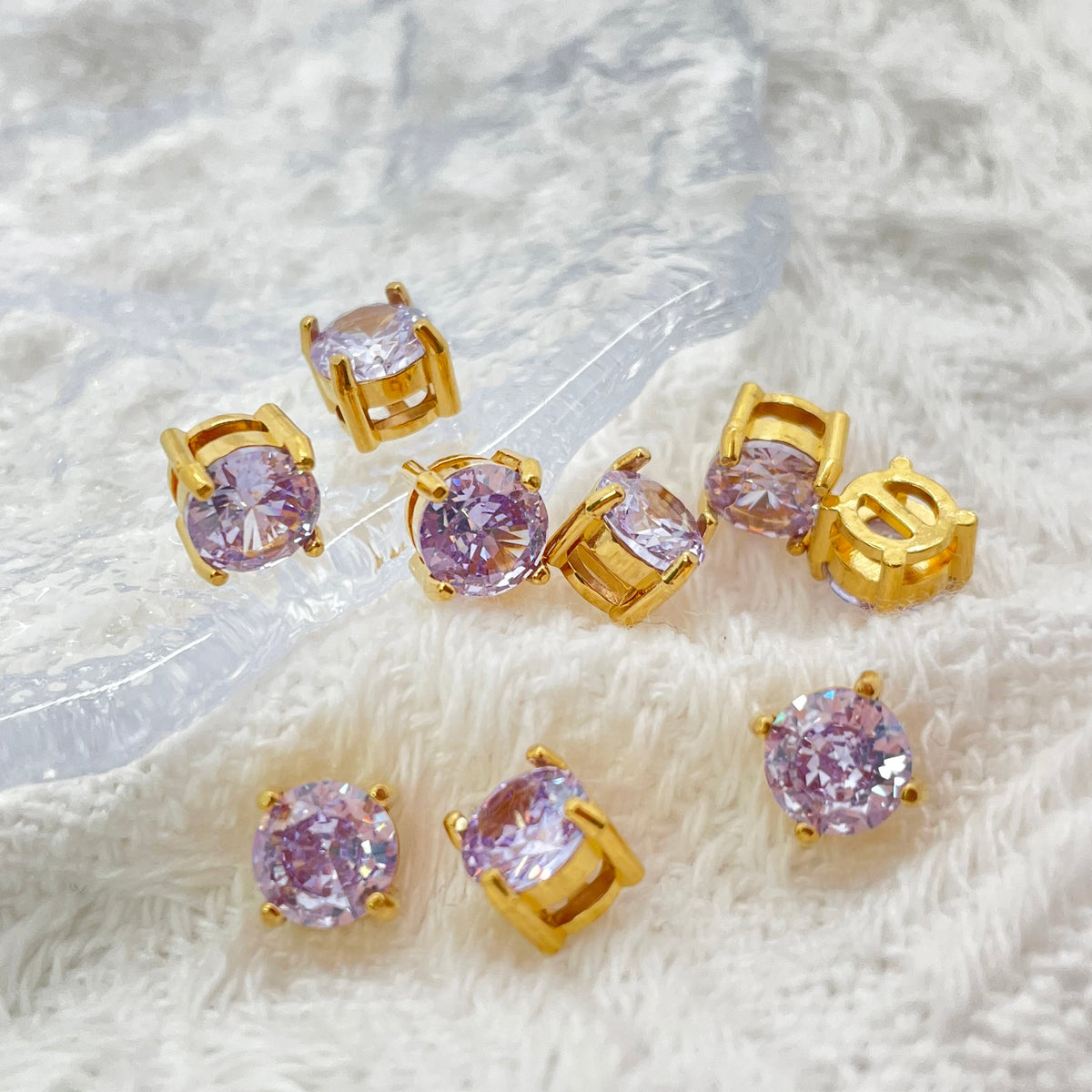 6mm Colorful Zircon Birthstone Charms