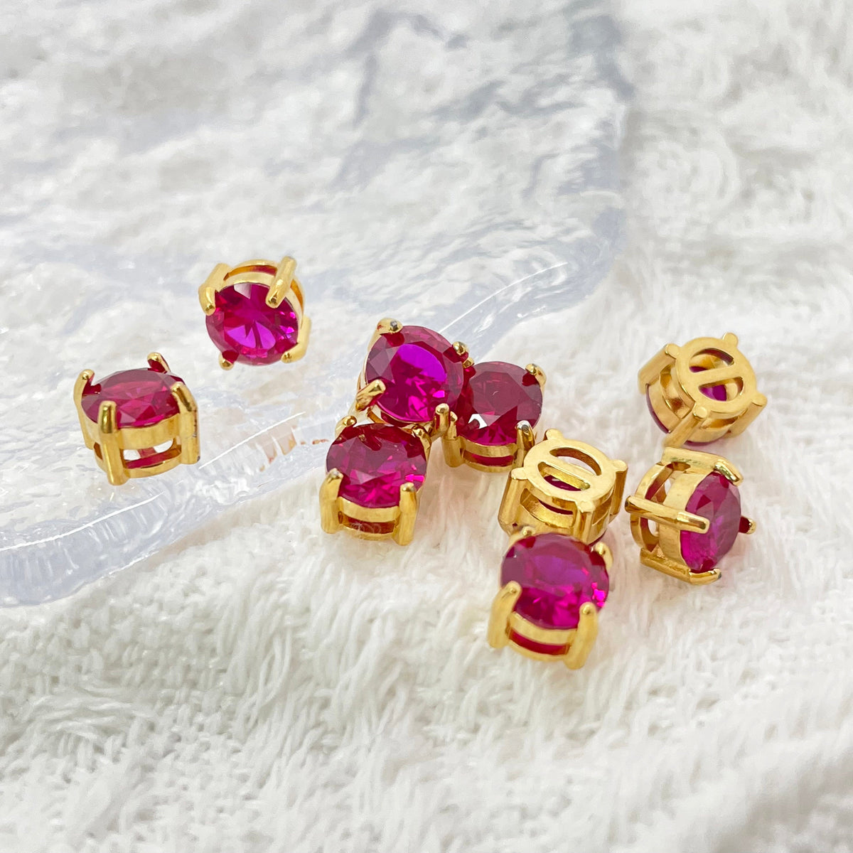 6mm Colorful Zircon Birthstone Charms
