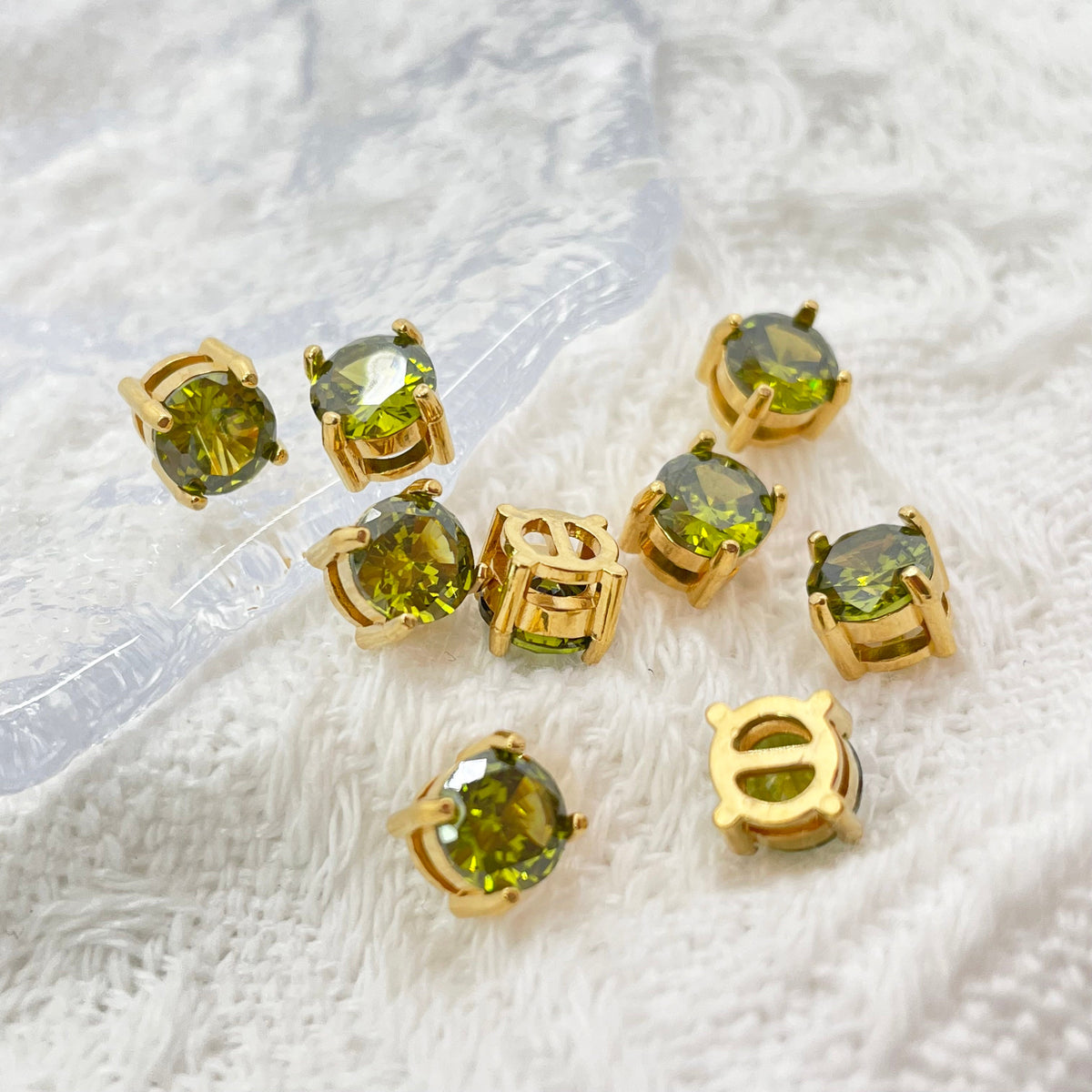 6mm Colorful Zircon Birthstone Charms