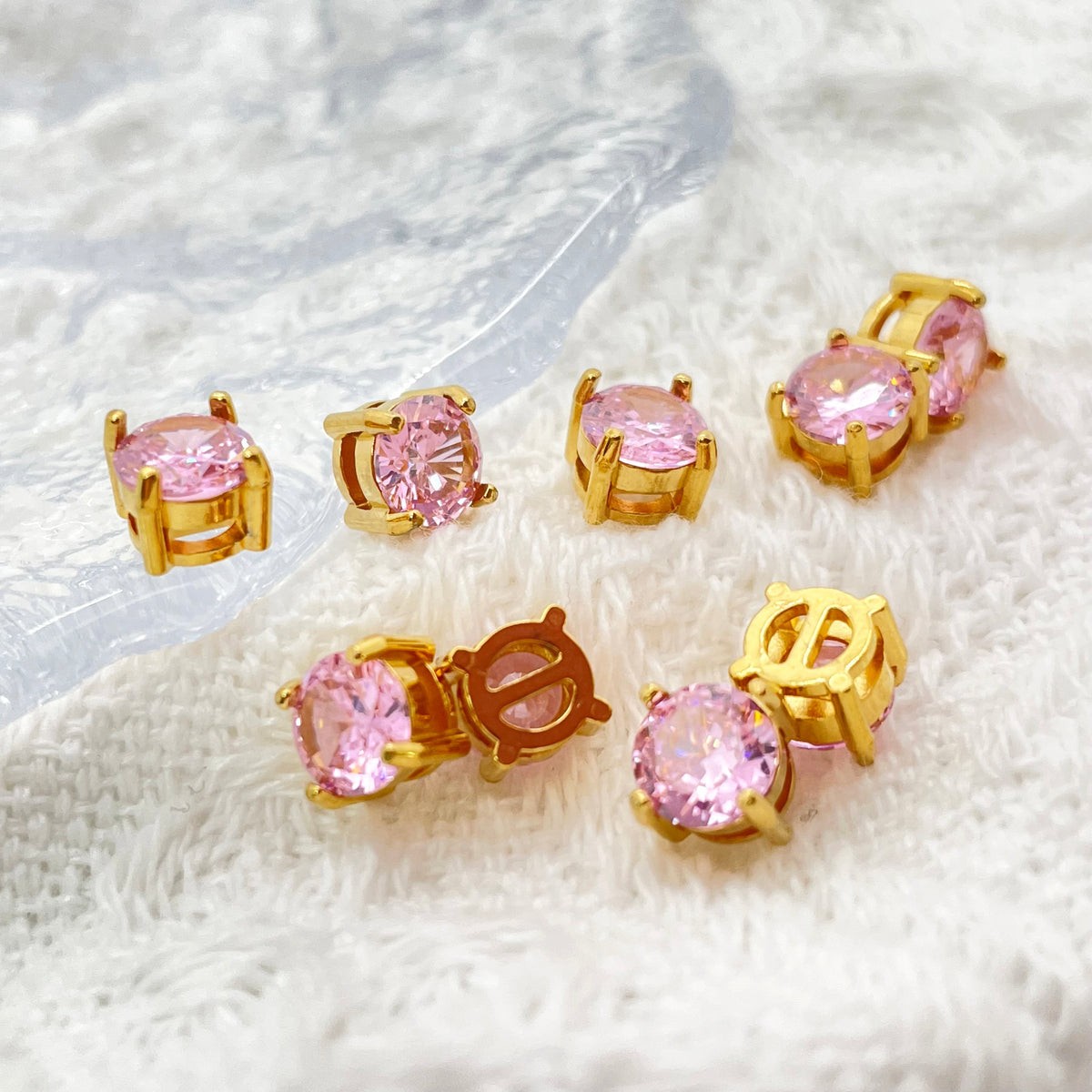 6mm Colorful Zircon Birthstone Charms