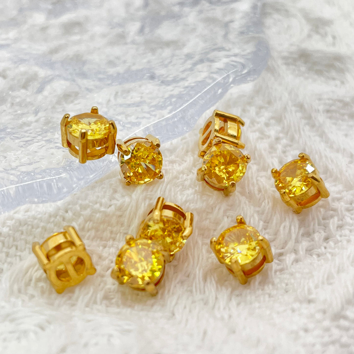 6mm Colorful Zircon Birthstone Charms