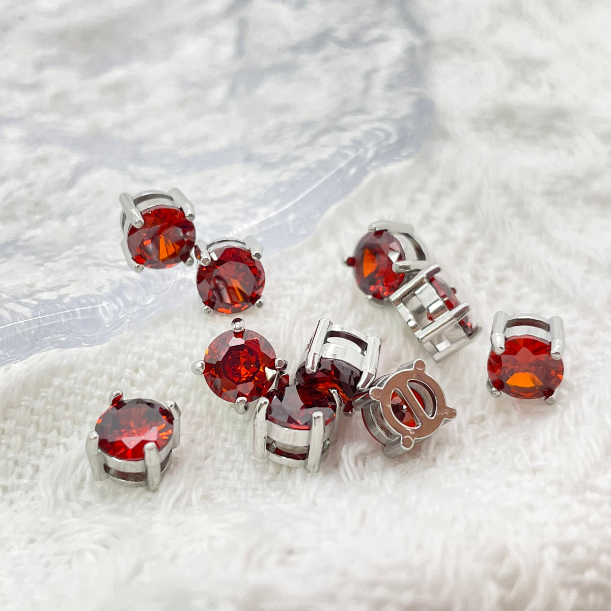 6mm Colorful Zircon Birthstone Charms