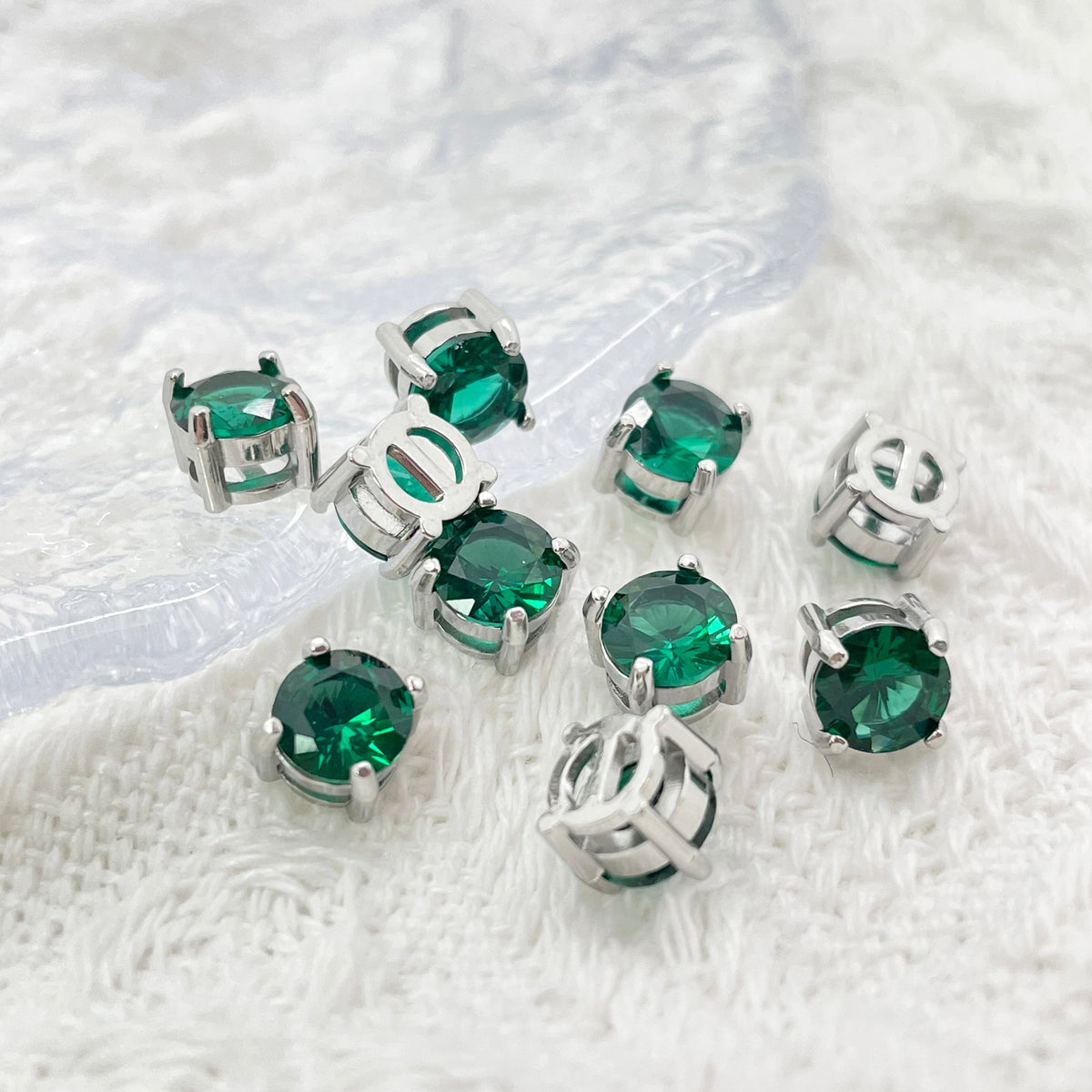 6mm Colorful Zircon Birthstone Charms