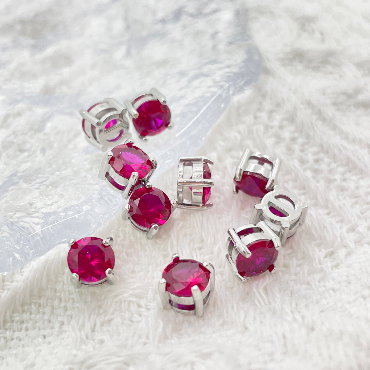 6mm Colorful Zircon Birthstone Charms