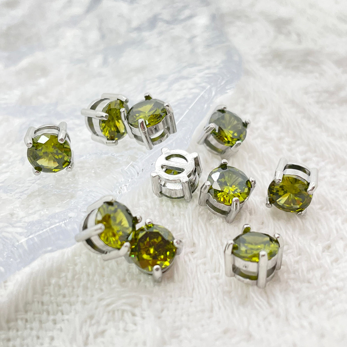6mm Colorful Zircon Birthstone Charms