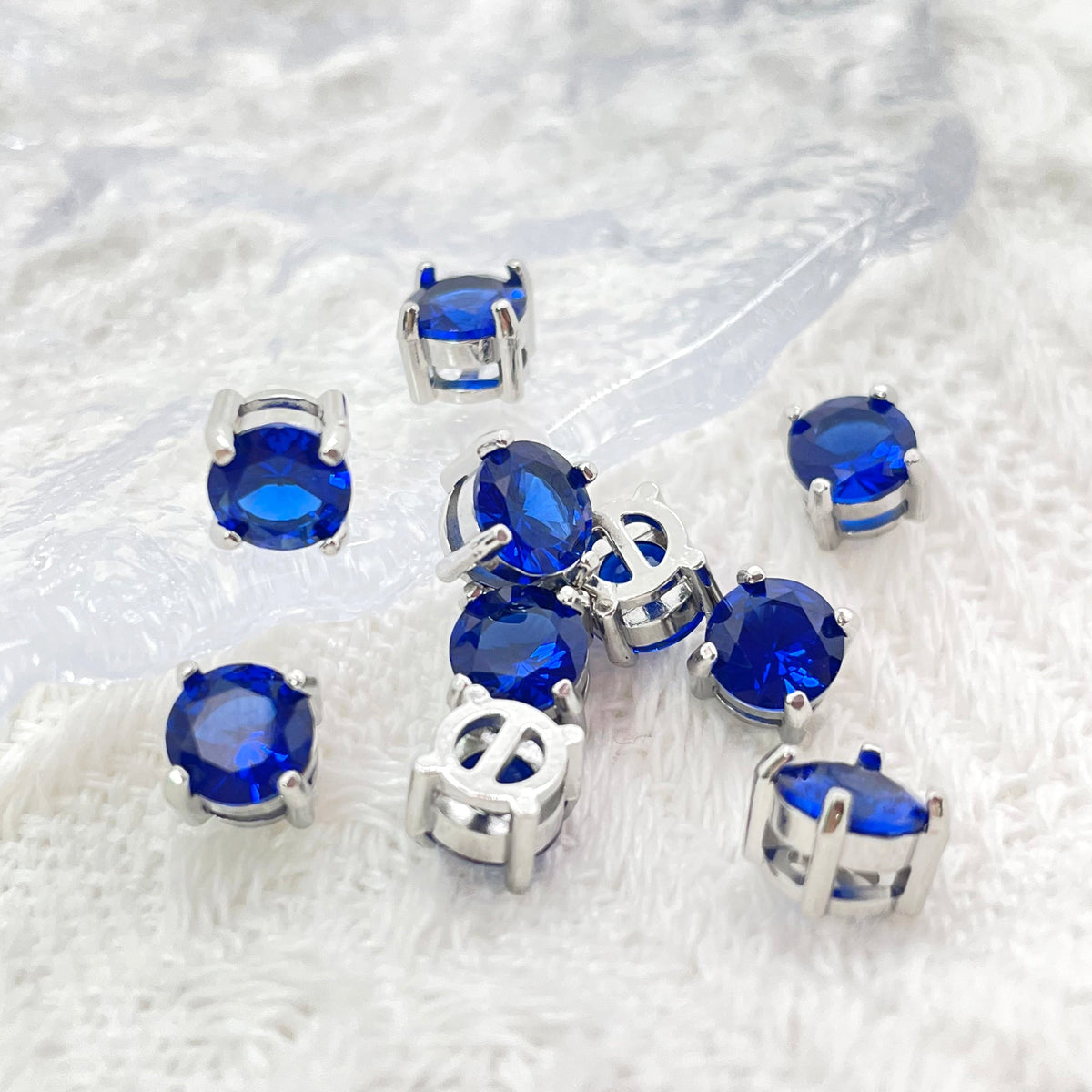 6mm Colorful Zircon Birthstone Charms