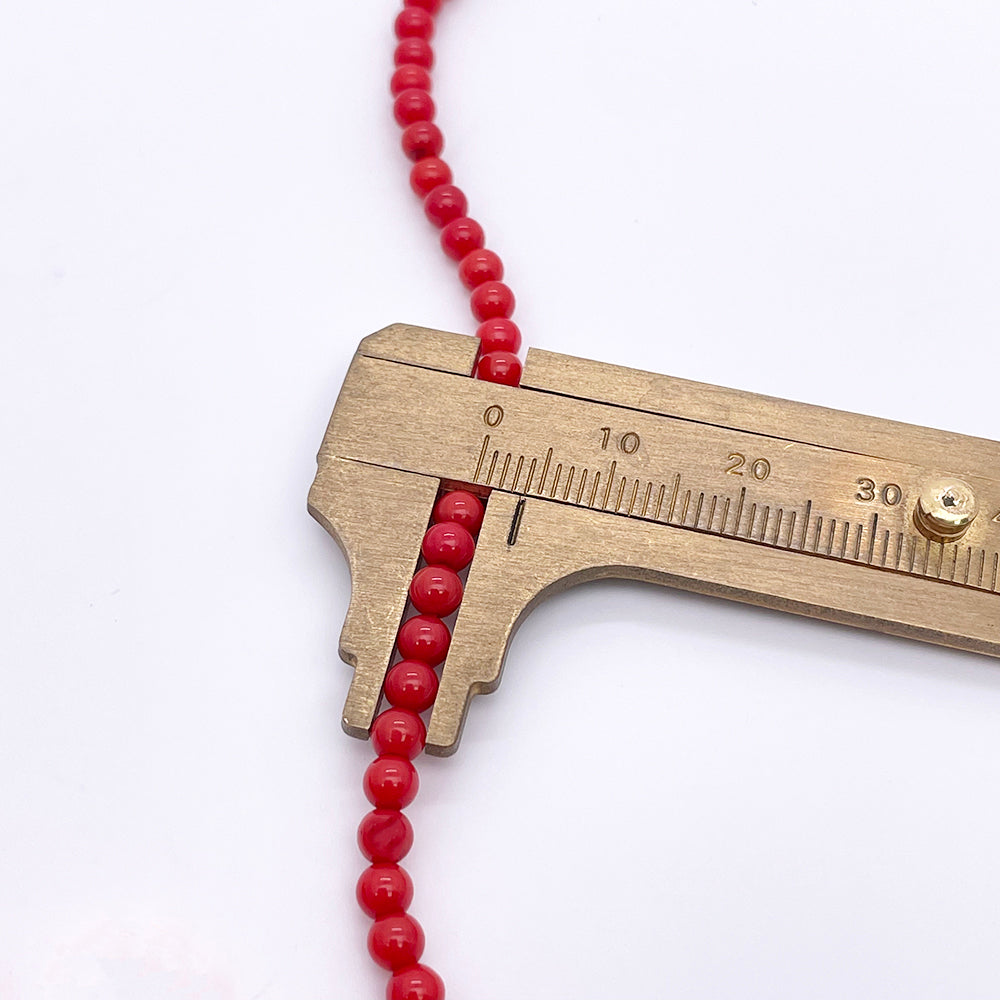 4mm Natural Sea bamboo coral round bead