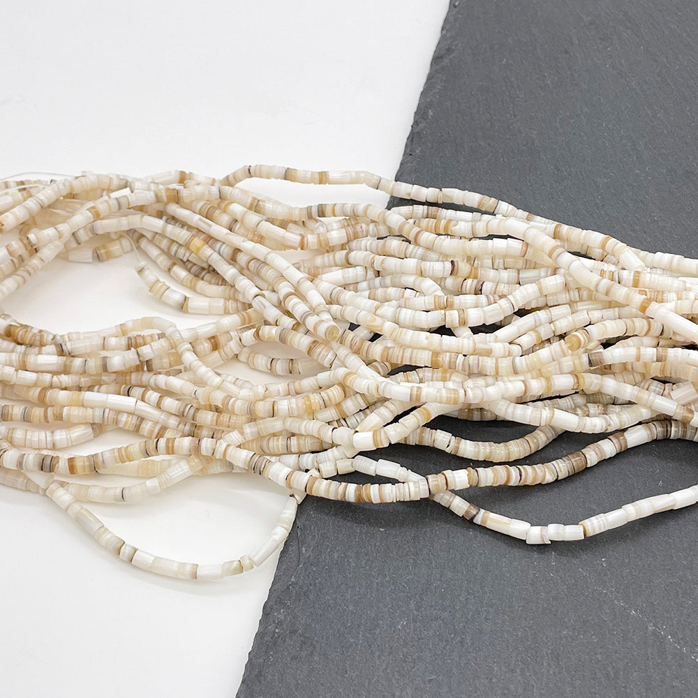 4mm Brown or Black Mother of pearl Shell Sequin Beads