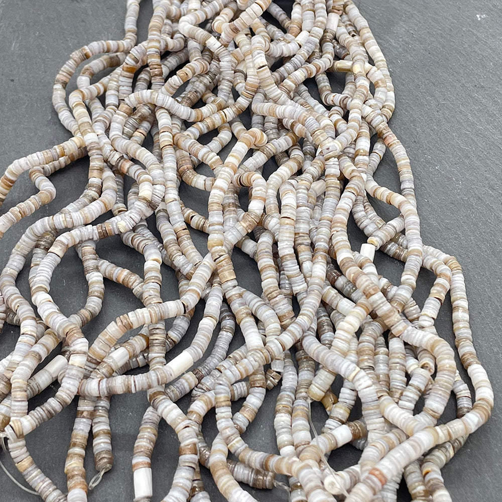 4mm Brown or Black Mother of pearl Shell Sequin Beads