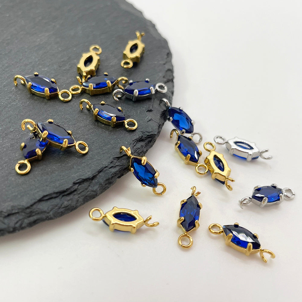 5*9mm Double Loop Cubic Zircon Charms
