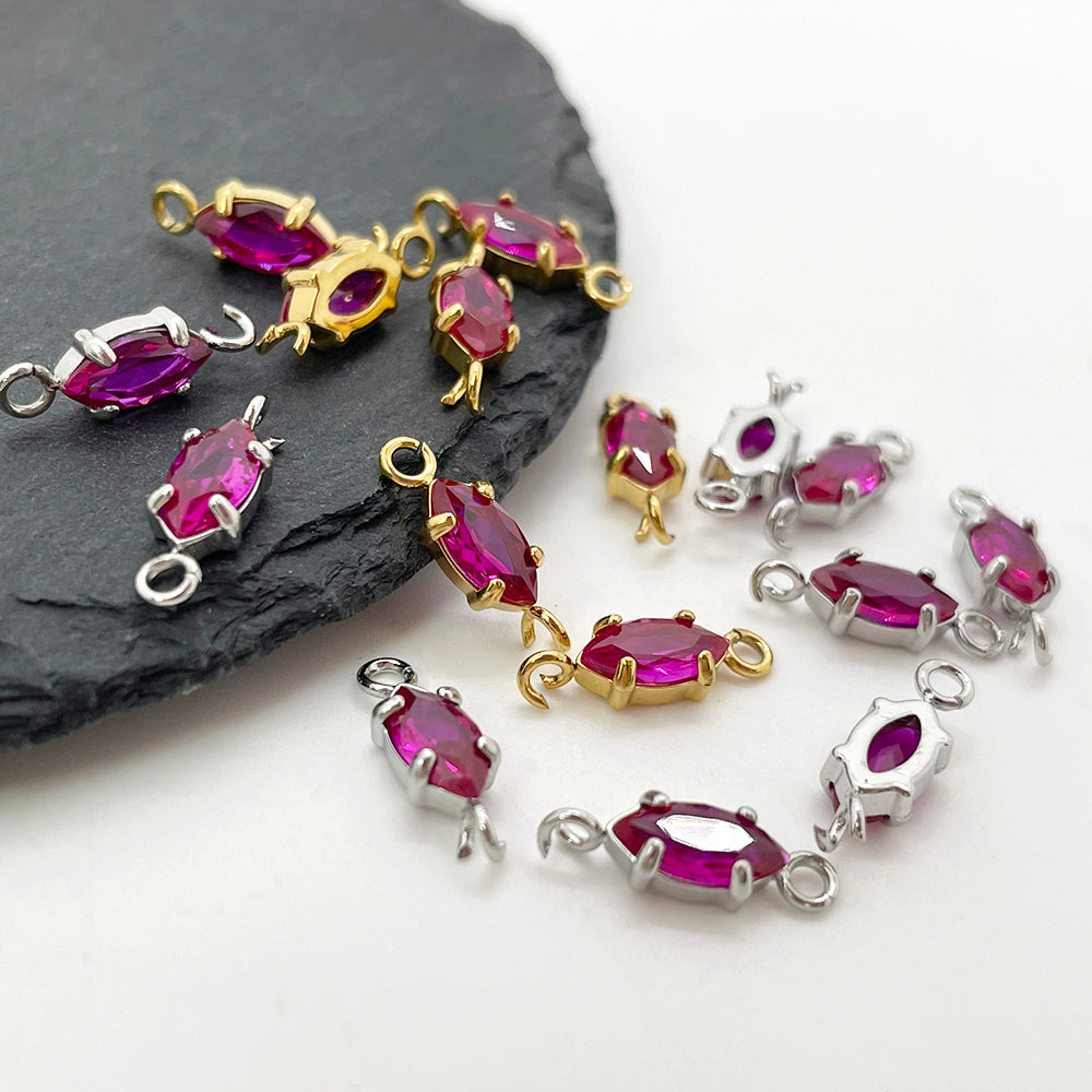 5*9mm Double Loop Cubic Zircon Charms