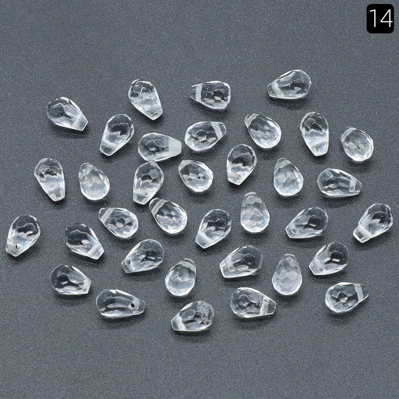 10pcs/pack  6*9mm Faceted drop natural stone